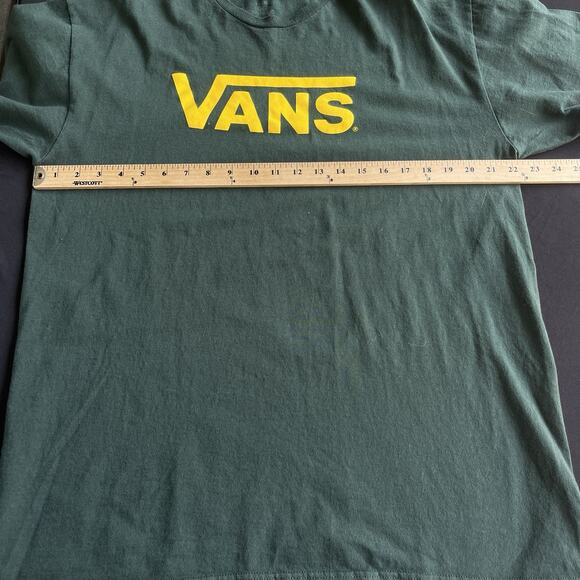 Vans Men Logo Shirt Tee Extra Large XL Green Skater Casual Everyday Short Sleeve - Picture 5 of 8